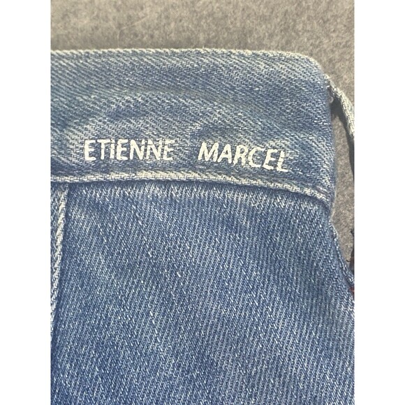 Etienne Marcel Wide Leg Trouser Mariner Nautical Gold Buttons Jeans sz 24 / 2 - Picture 8 of 10
